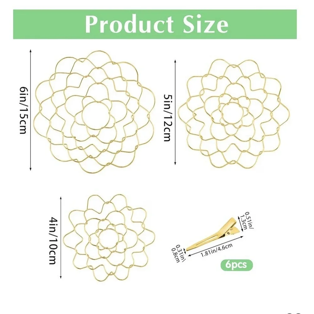 Flower Arranger‎ Holder, Floral Arrangement Holder Bouquet Twister Reusable Gold